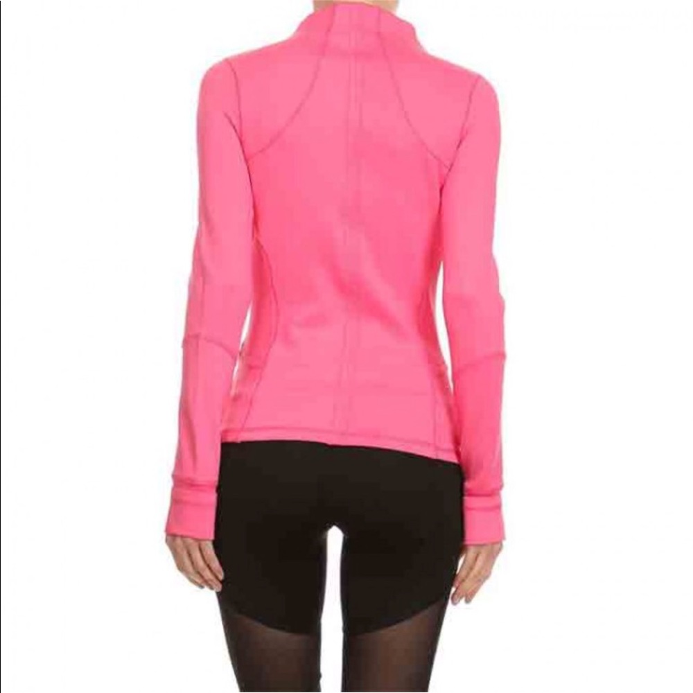 Electric Yoga Hot Pink Neoprenelike Workout Jacket - Picture 3 of 5